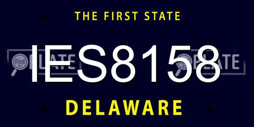 IES8158 Delaware License Plate