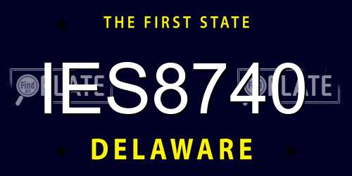 IES8740 Delaware License Plate