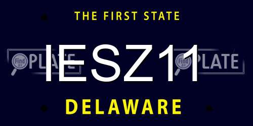 IESZ11 Delaware License Plate