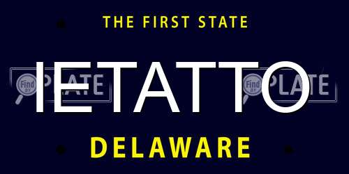 IETATTO Delaware License Plate