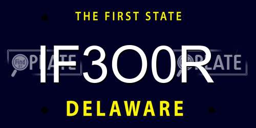 IF3O0R Delaware License Plate