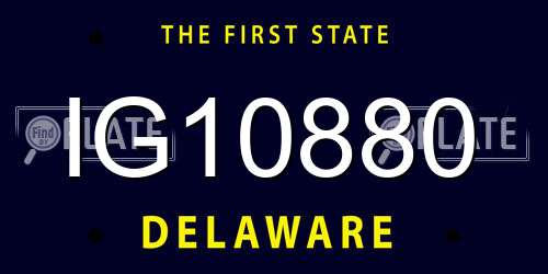 IG10880 Delaware License Plate