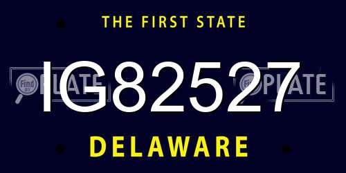 IG82527 Delaware License Plate