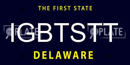 IGBTSTT Delaware License Plate