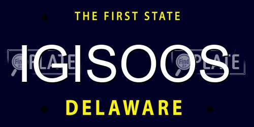 IGISOOS Delaware License Plate