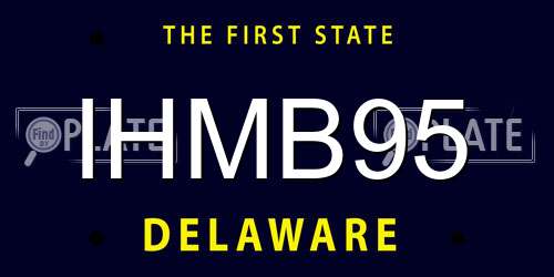 IHMB95 Delaware License Plate