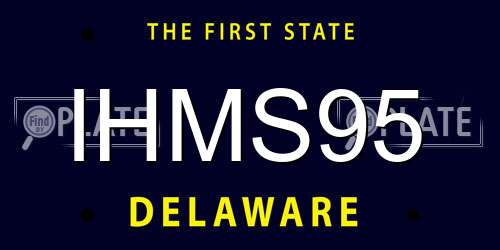 IHMS95 Delaware License Plate