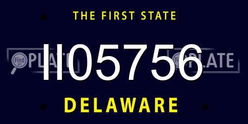 II05756 Delaware License Plate