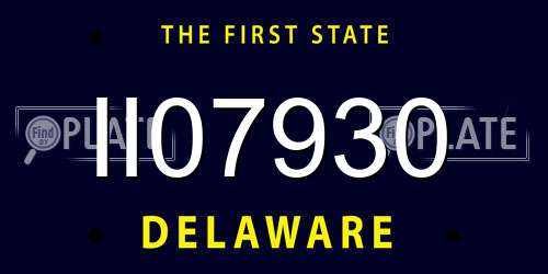 II07930 Delaware License Plate