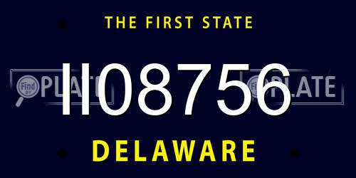 II08756 Delaware License Plate