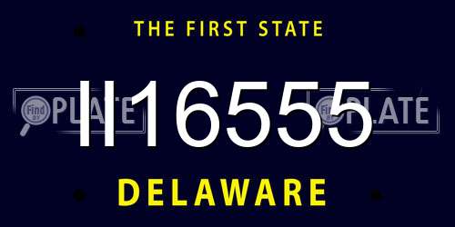 II16555 Delaware License Plate