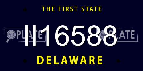 II16588 Delaware License Plate
