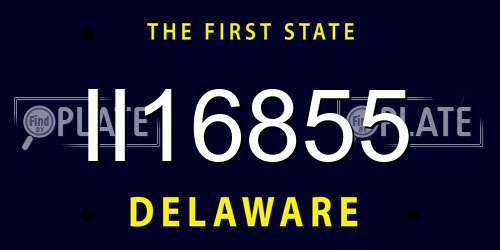 II16855 Delaware License Plate