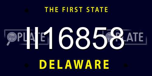 II16858 Delaware License Plate
