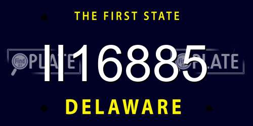 II16885 Delaware License Plate