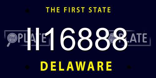 II16888 Delaware License Plate