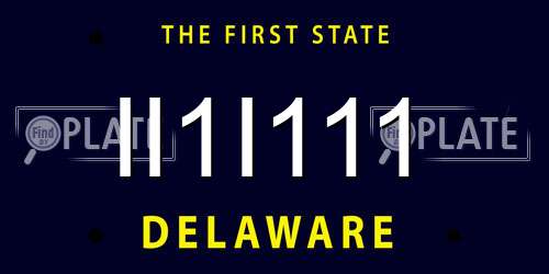 II1I111 Delaware License Plate