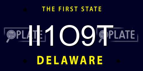 II1O9T Delaware License Plate