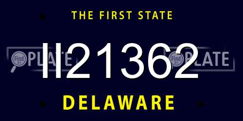 II21362 Delaware License Plate