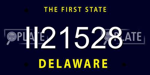II21528 Delaware License Plate