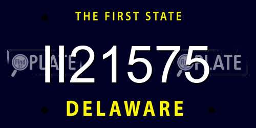 II21575 Delaware License Plate