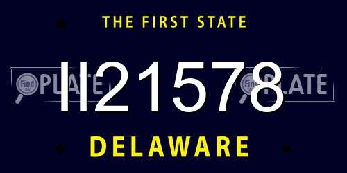 II21578 Delaware License Plate
