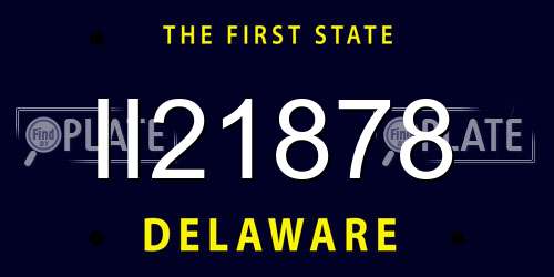 II21878 Delaware License Plate