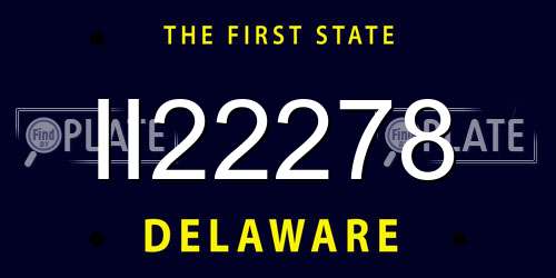 II22278 Delaware License Plate