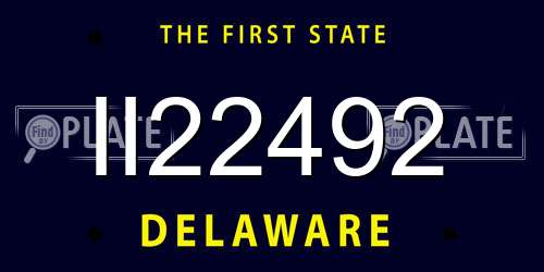 II22492 Delaware License Plate