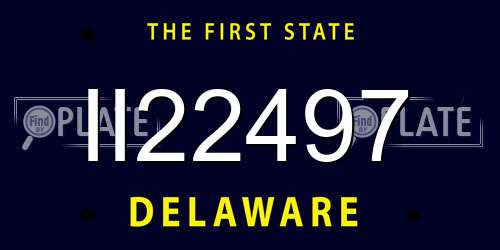 II22497 Delaware License Plate