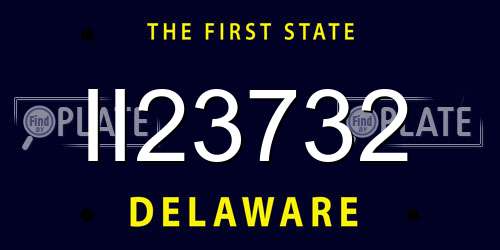 II23732 Delaware License Plate