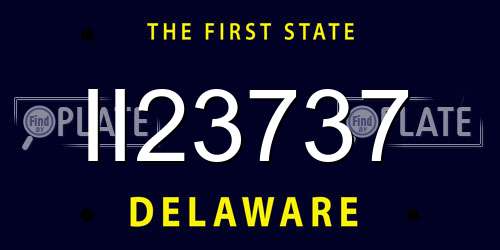 II23737 Delaware License Plate