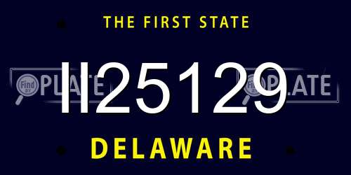 II25129 Delaware License Plate
