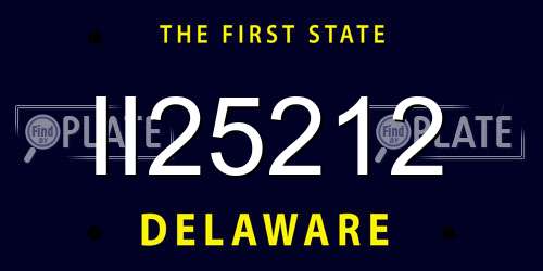 II25212 Delaware License Plate
