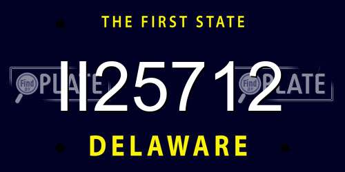 II25712 Delaware License Plate