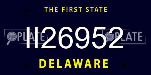 II26952 Delaware License Plate