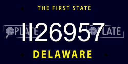 II26957 Delaware License Plate