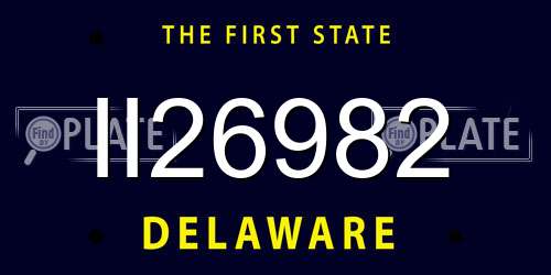 II26982 Delaware License Plate