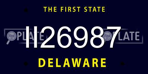 II26987 Delaware License Plate