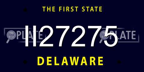 II27275 Delaware License Plate