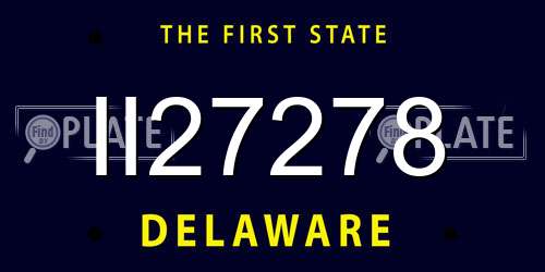 II27278 Delaware License Plate