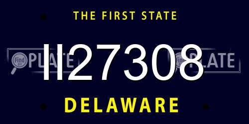 II27308 Delaware License Plate
