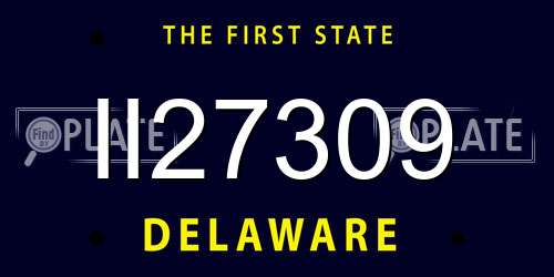 II27309 Delaware License Plate