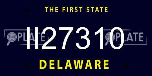 II27310 Delaware License Plate