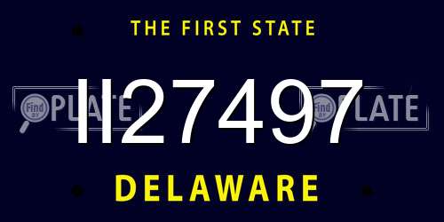II27497 Delaware License Plate