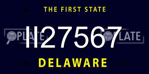 II27567 Delaware License Plate