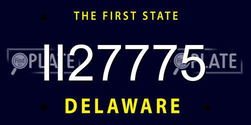 II27775 Delaware License Plate