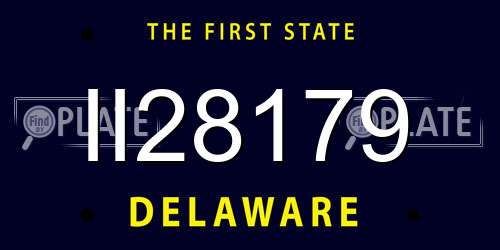 II28179 Delaware License Plate