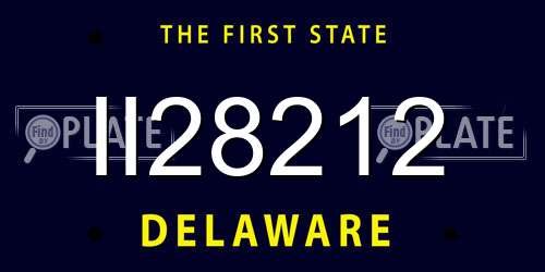 II28212 Delaware License Plate