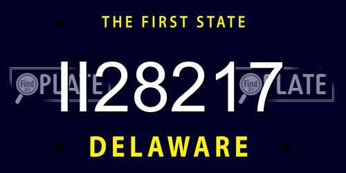 II28217 Delaware License Plate